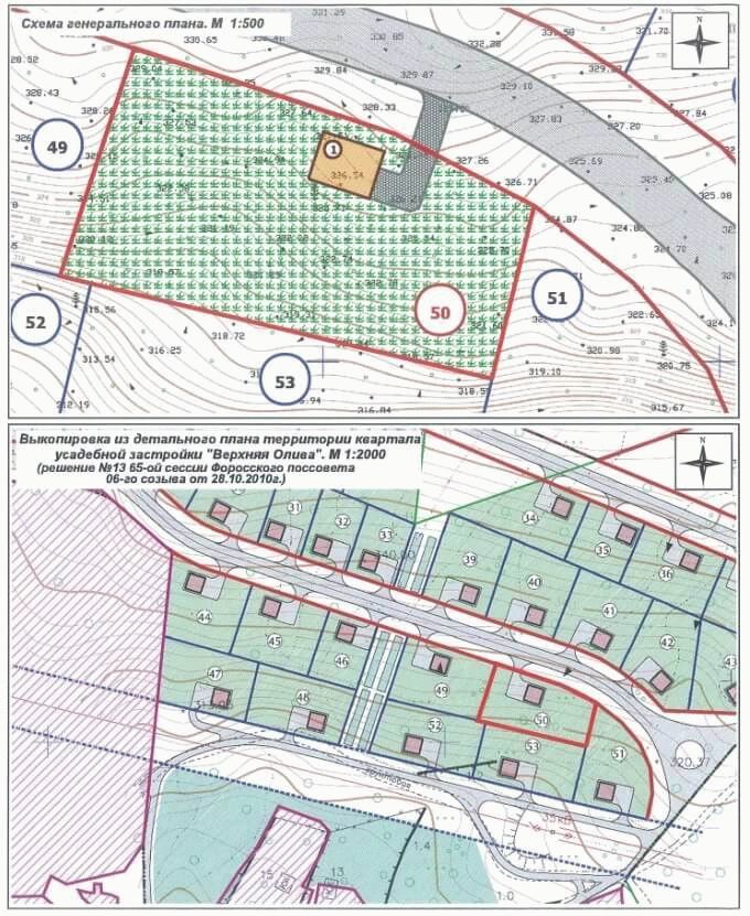 Генеральный план застройки земельного участка по кадастровому номеру